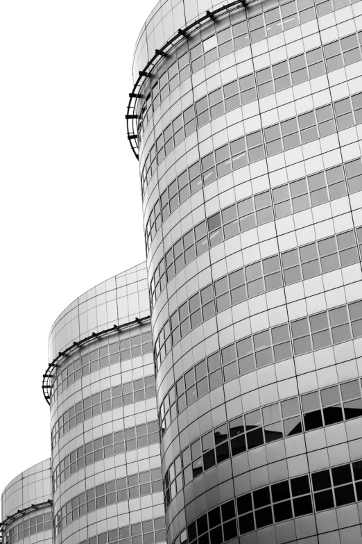 a black and white po of a large building