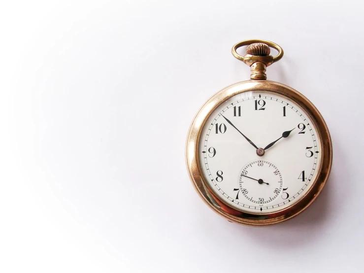 an antique pocket watch with roman numerals