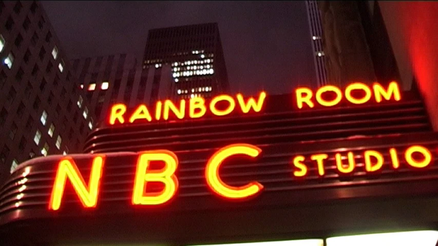 sign for the rainbow room at nbc in new york city