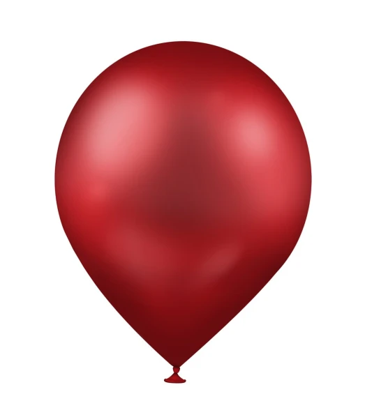 a red balloon with helium inside it