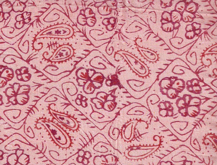 pink velvet with designs on it