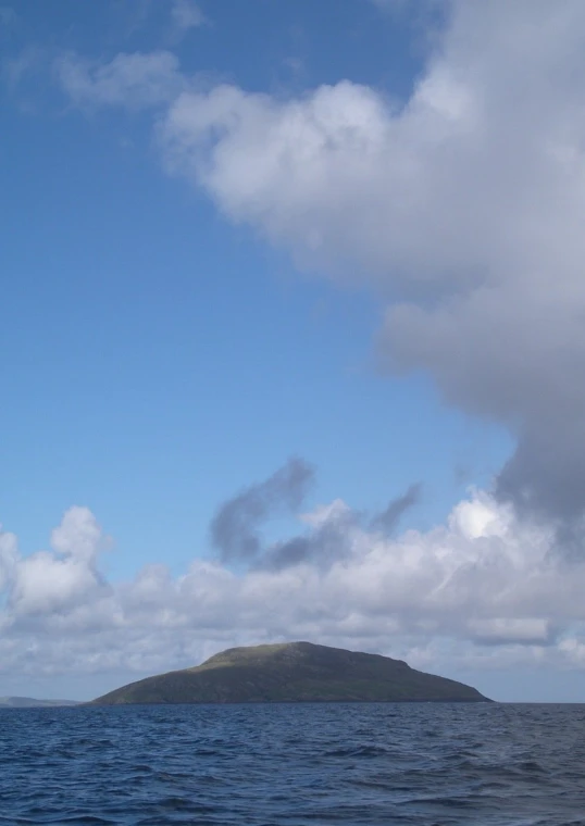 the small island in the distance is off to the right