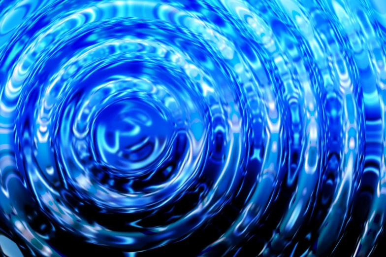 a blue swirl design with an abstract background