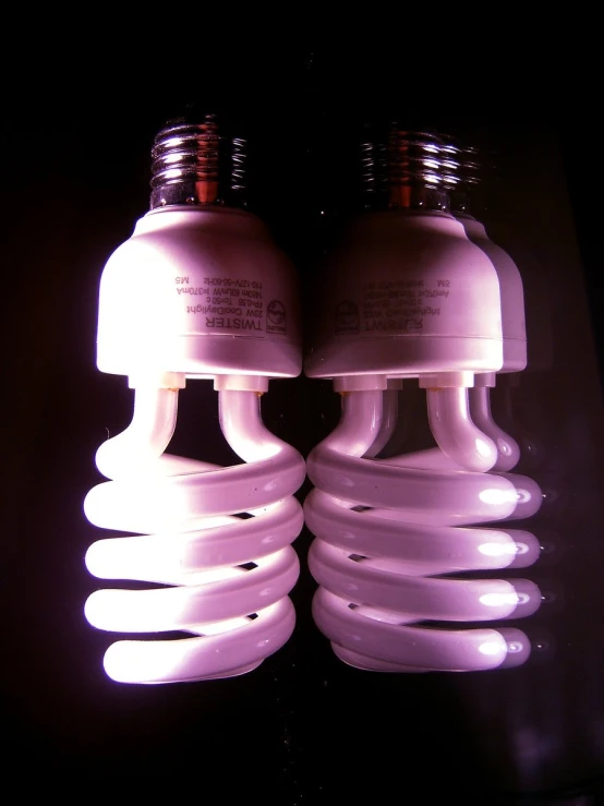 two large electric bulbs that have turned into ones