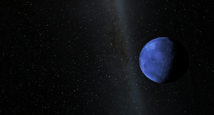 an illustration of a blue dwarf star in space