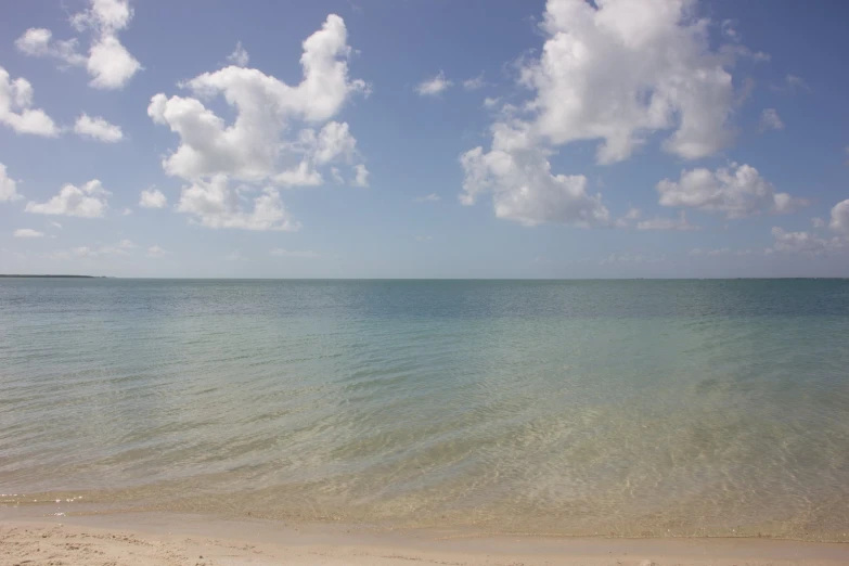 a view from the shore of a body of water