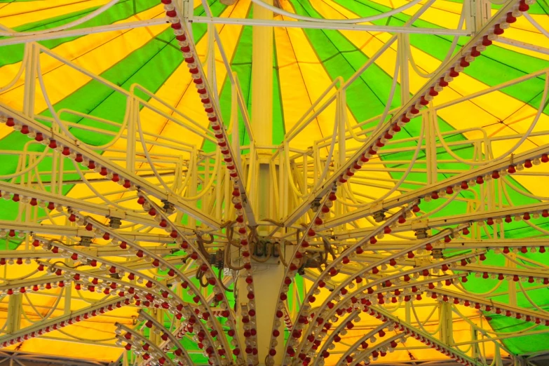 there are lots of decorations on the umbrella