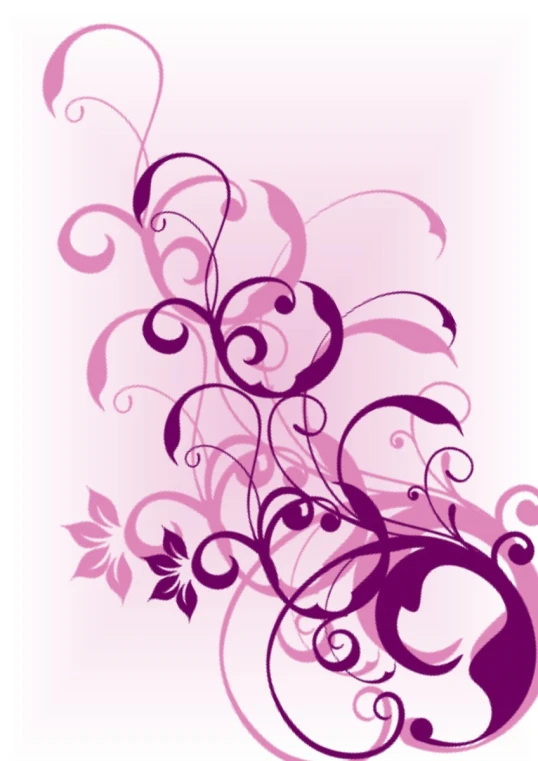 a abstract design with purple swirls and flowers