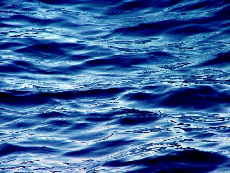 dark water waves with a blue sky in the background