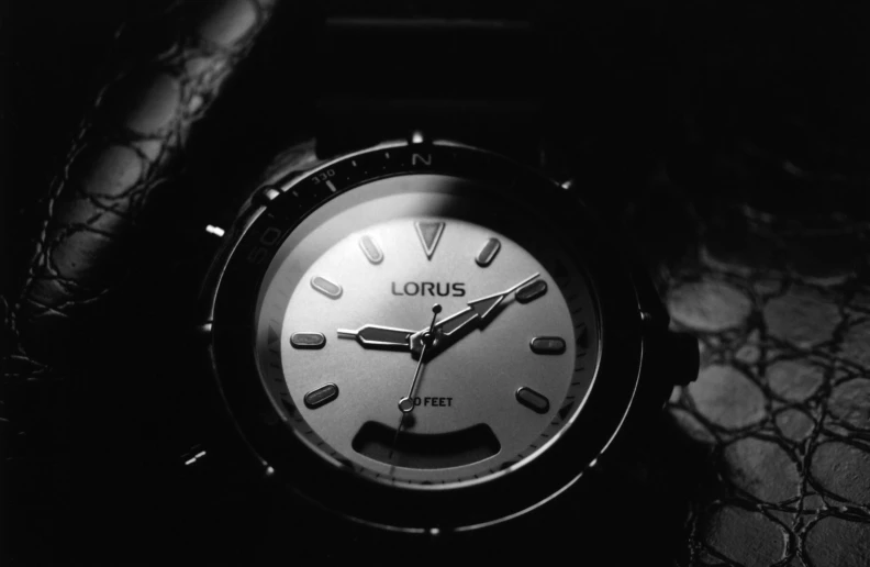 a black and white po of a watch