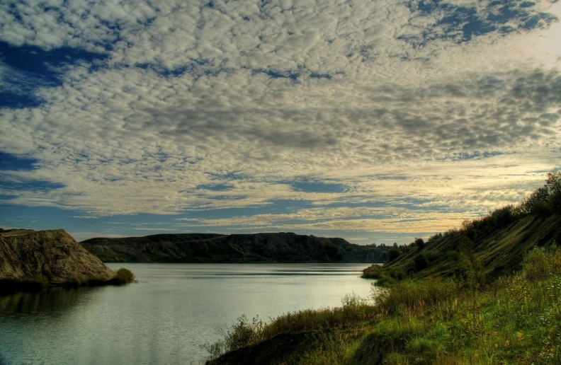 clouds and the water in the distance