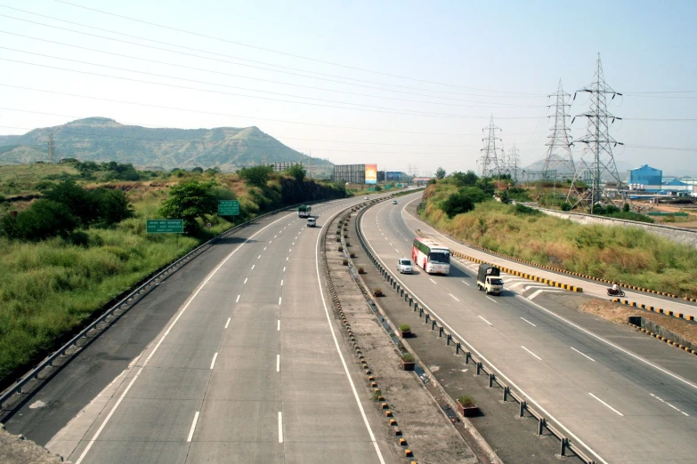 an image of freeway with some construction going on