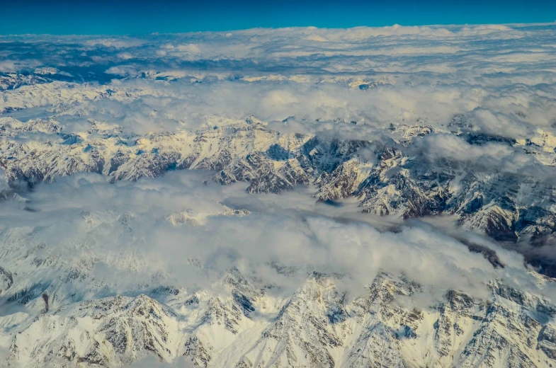 a view from the top of a very large mountain