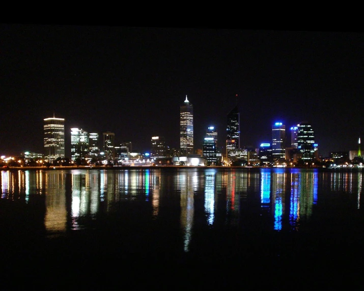 an image of a city in the night time