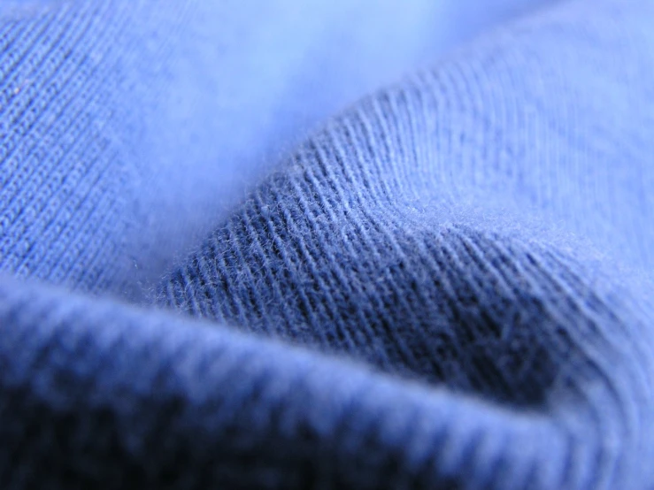 the close up view of blue linen in an upclose