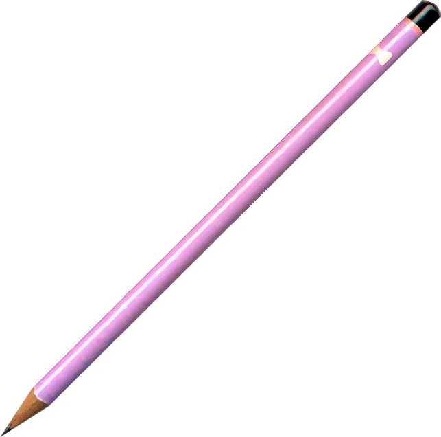 a pink ballpoint pen with a black tip