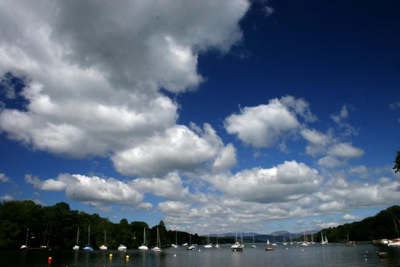 a harbor is filled with many sail boats