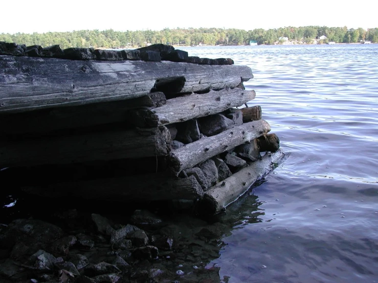 the dock for the boat is almost completely submerged