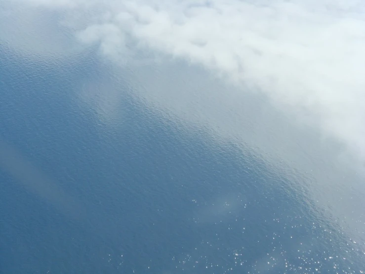 looking down on the water at low tide