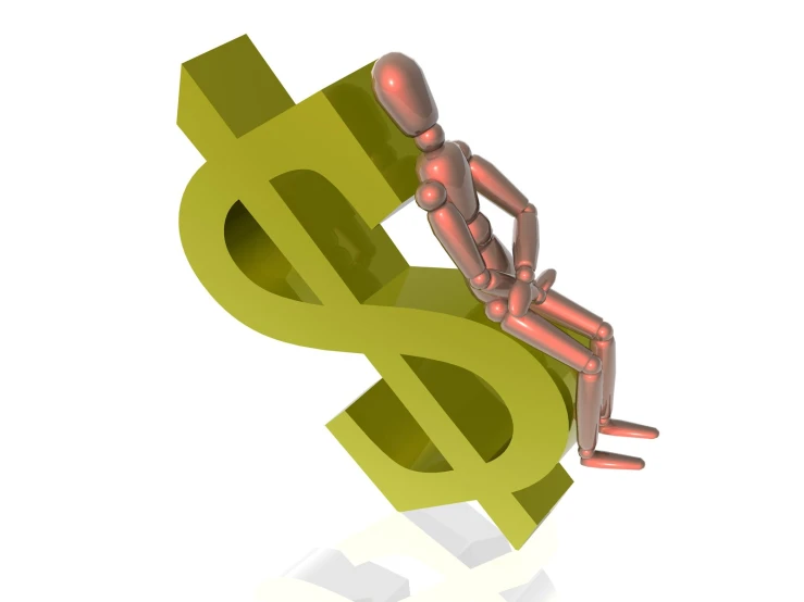 an image of a man hanging on a dollar sign