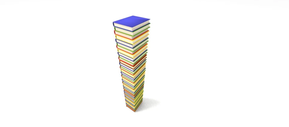 a multi - colored cardboard standing upright on top of a white surface