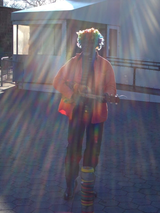 a person with a skateboard on a street