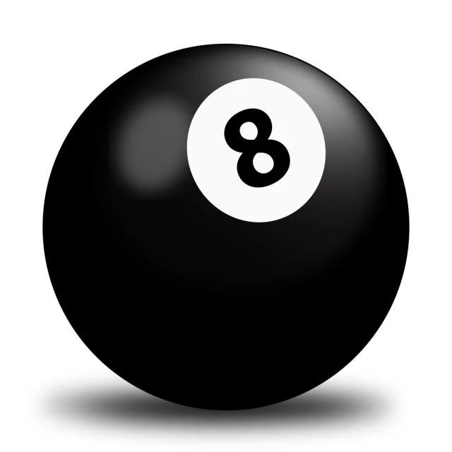 a black pool ball with the 8 on it