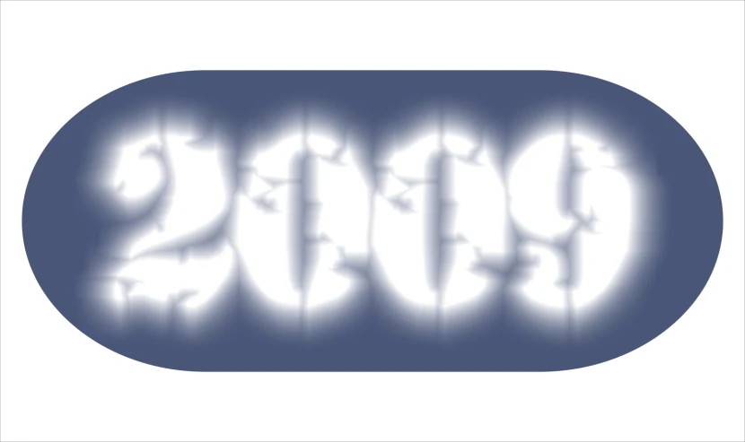 the new year 2012 made out of an oval shape