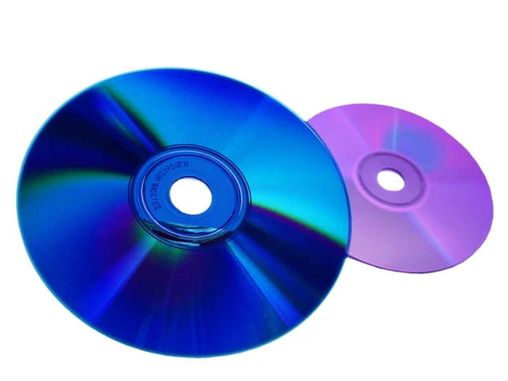 two different colored discs are shown in this image