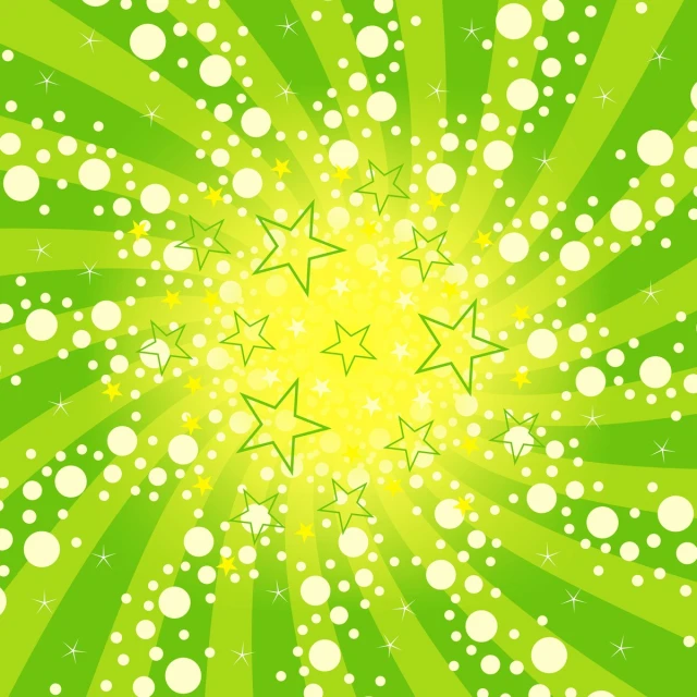 the green background with stars and stars on it