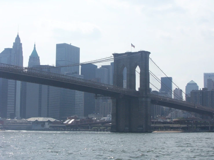 a bridge in new york city spanning the width of the water