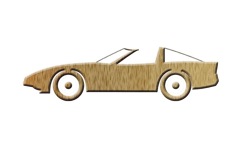 a car is being cut from wood