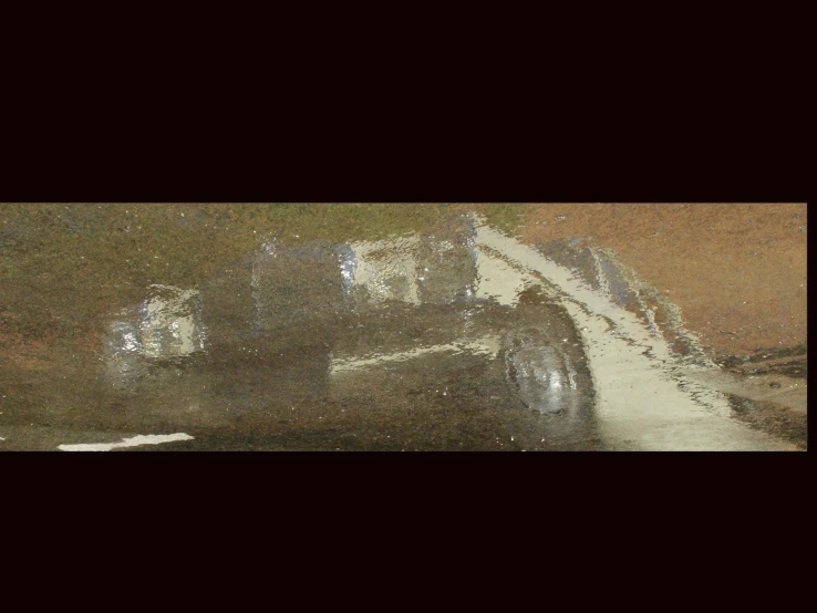 an abstract pograph of a reflection of a car