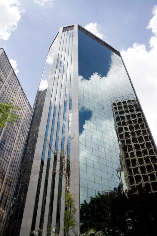 an upward s of several high rise buildings