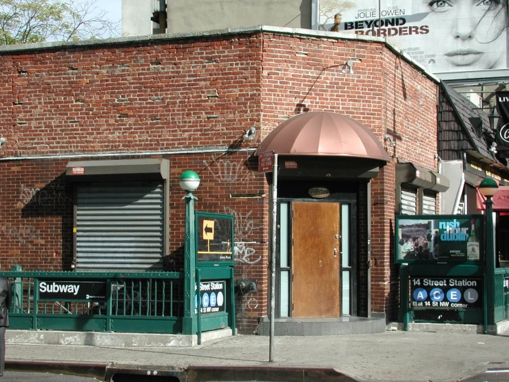 the exterior of a business in a city