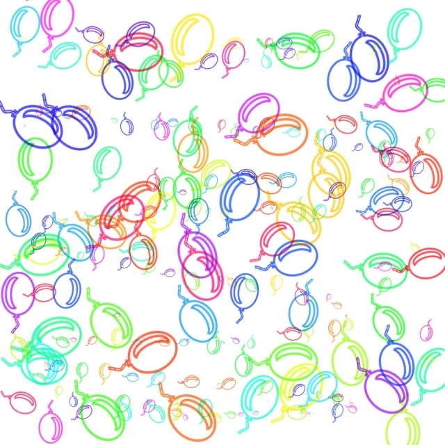 a close up of a bunch of different colored circles
