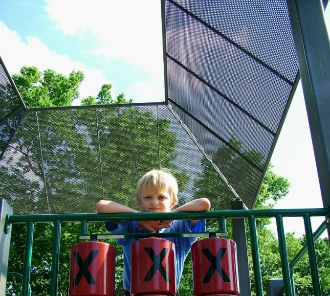 a young child plays at a small dler gym