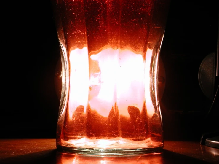 a close up image of light in a jar
