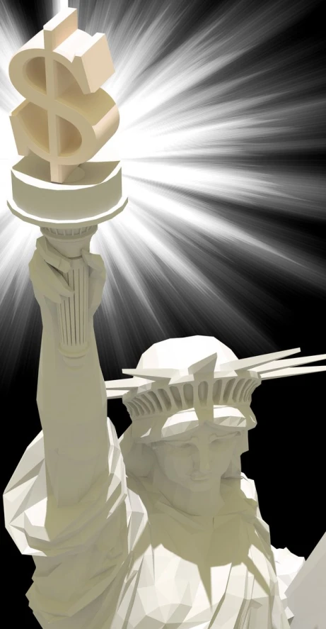 the statue of liberty is made of an electronic interface