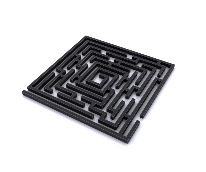 an image of a black square maze set