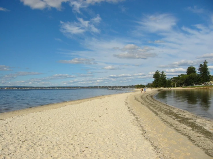 a beach that is next to the water