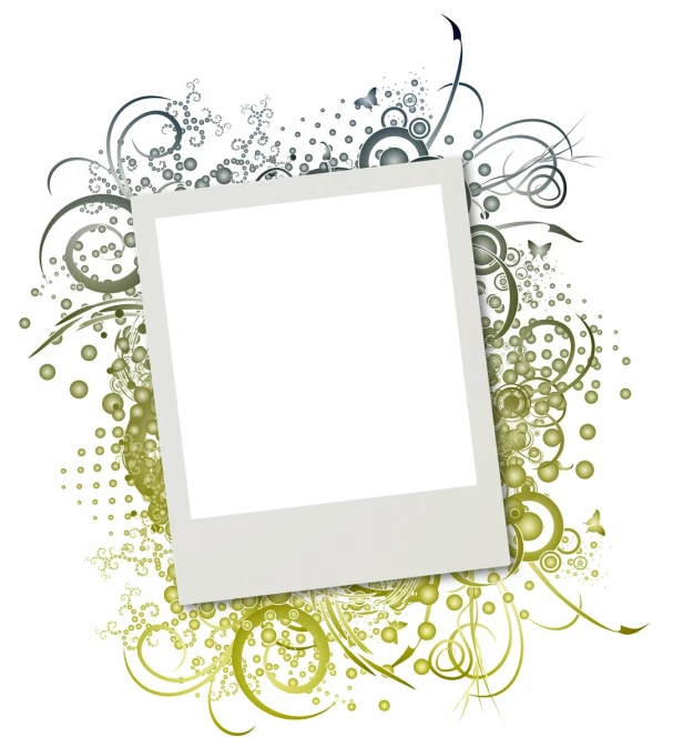 a po frame with an abstract green background