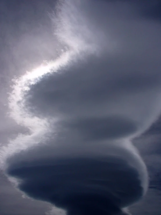 a big white storm with clouds and water