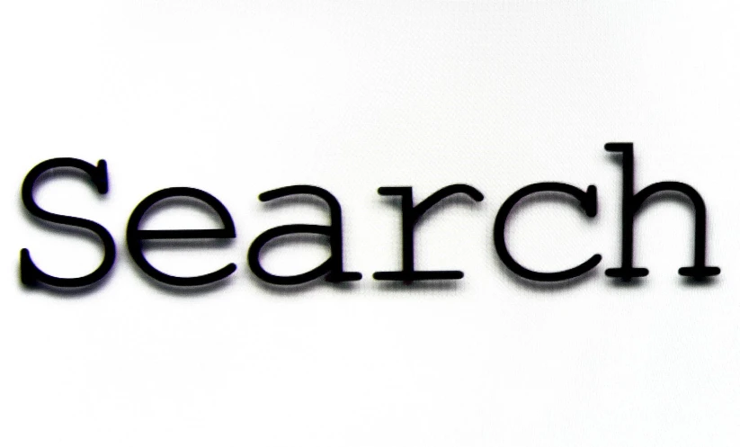 close up image of an artistic font design for search