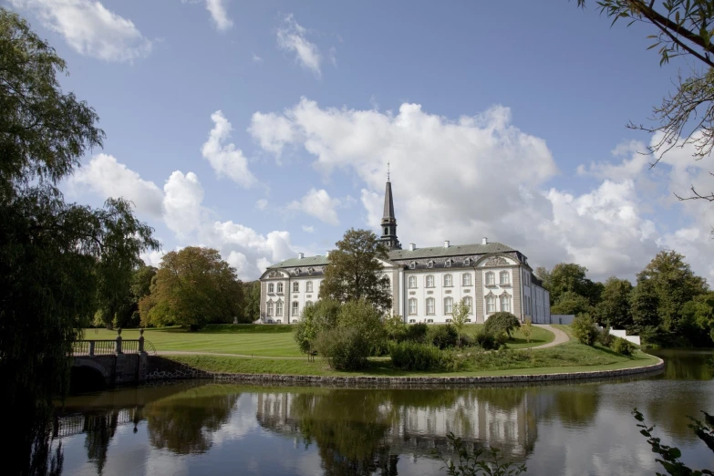 a big house that is by a river