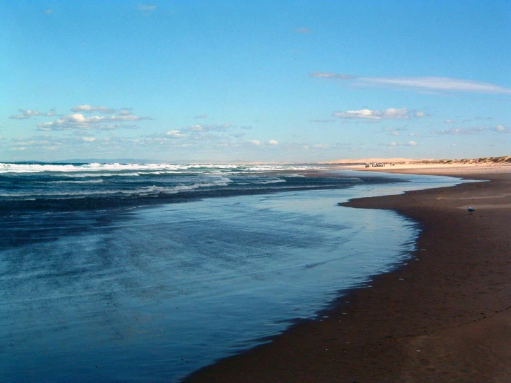 a view of an ocean at an isolated beach