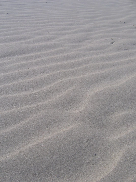 the sand has thin ripples on it