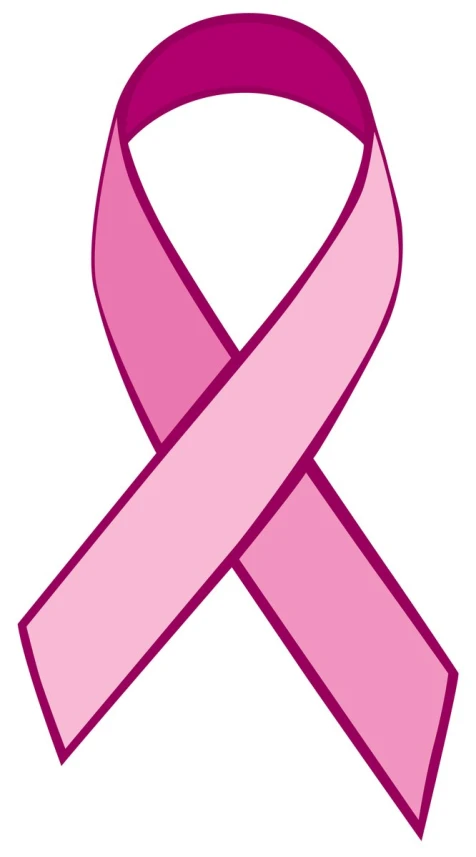 a pink ribbon that has been drawn in the shape of a  cancer awareness