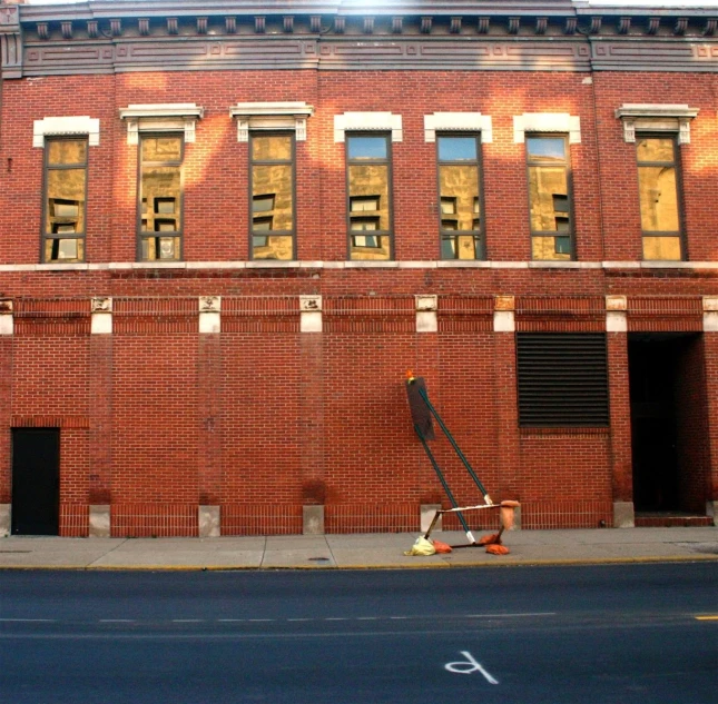 there is a building made of bricks and brickwork