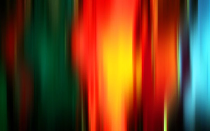 a colorful image shows the colors of red, orange and green